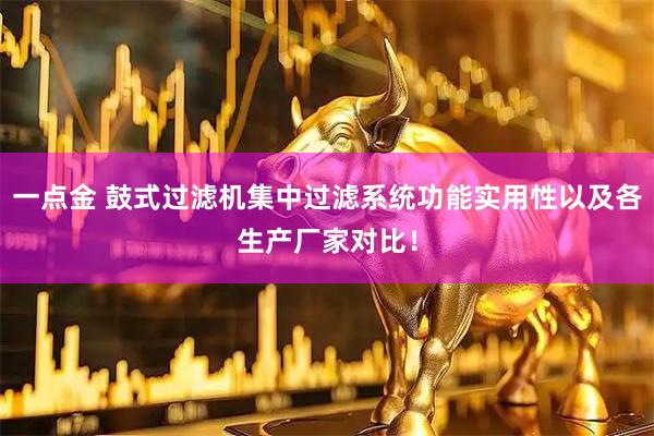 一点金 鼓式过滤机集中过滤系统功能实用性以及各生产厂家对比！